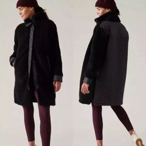 Athleta fleece hybrid coat